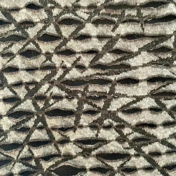 ❤️2/$30❤️[L]Minkas Mesh Accented Multi  Material Patches Tunic Sweater - Picture 7 of 11